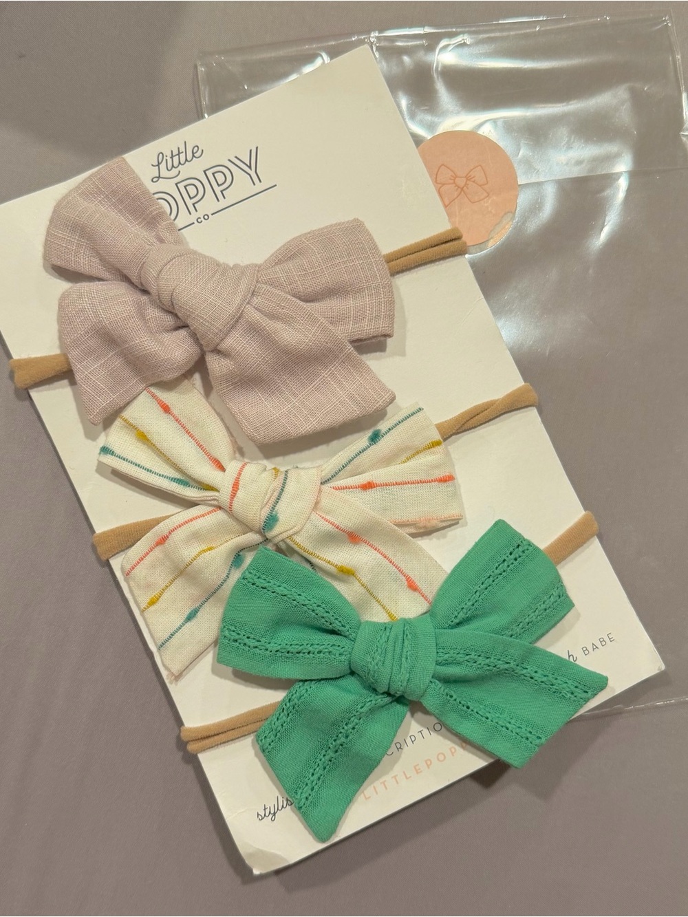 Little poppy co toddler/kids Bow Headband Set